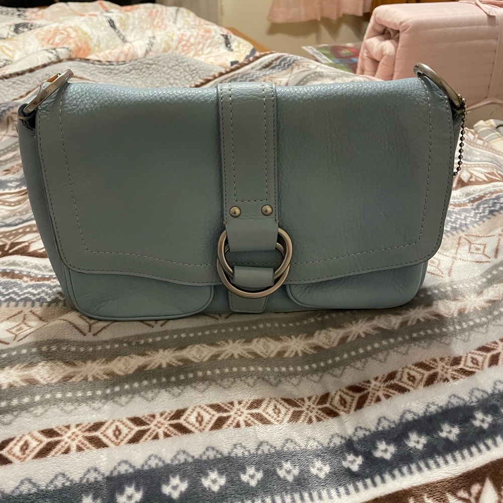 Coach Blue Leather Shoulder Bag